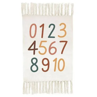 Home Styling Collection, dywan dziecięcy literki, numerki, z frędzlami, 60-90 cm