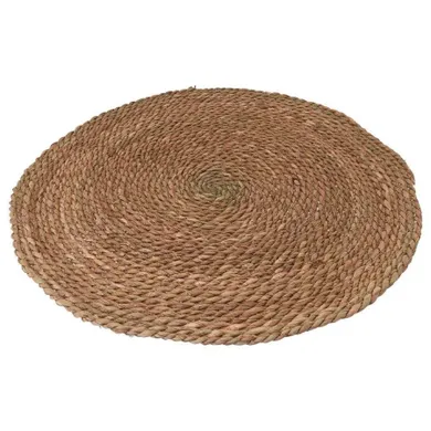 Home Styling Collection, dywan okrągły, pleciony z trawy morskiej, boho, 80 cm