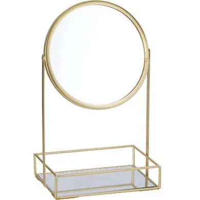 Home Styling Collection, Glim, złoty stojak na biżuterię z lusterkiem do makijażu, 19-12-32 cm