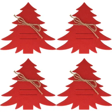 Home Styling Collection, kieszonki na sztućce świąteczne, choinki, 4 szt.