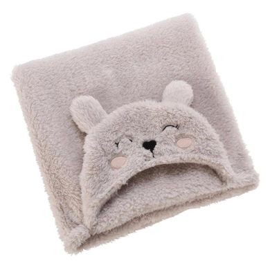 Home Styling Collection, koc z kapturem dla dzieci, Teddy, z uszkami, 70-100 cm
