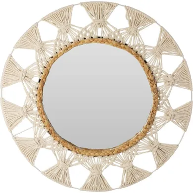 Home Styling Collection, lustro okrągłe makrama, Ø 55 cm