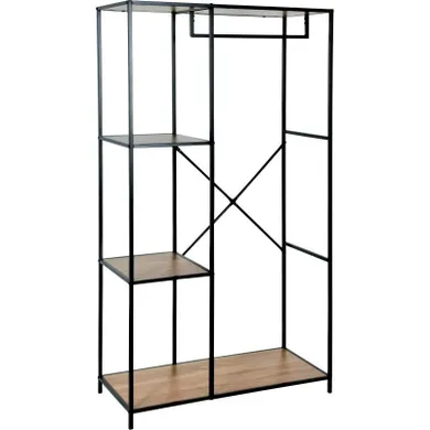 Home Styling Collection, Mdf, metalowy regał z 4 półkami, 90-40-167 cm