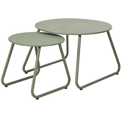 Home Styling Collection, Metalowych, zestaw stolików kawowych metalowych, średnica 40 cm, średnica 60 cm