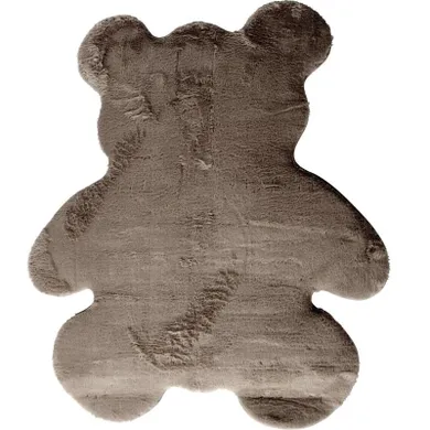 Home Styling Collection, Miś, dywan dziecięcy z imitacji futra, taupe, 100-85 cm