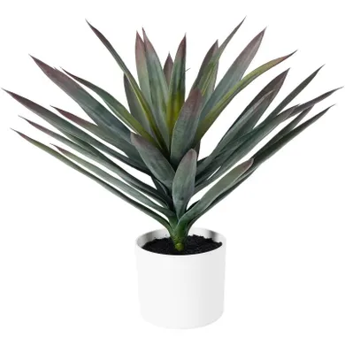 Home Styling Collection, Orno, sztuczna roślina dekoracyjna, agawa w białej doniczce, 40-50 cm