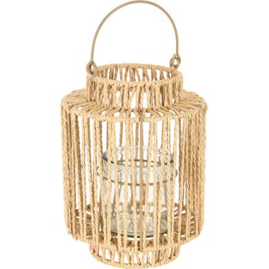 Home Styling Collection, pleciony lampion z uchwytem, 19-25 cm