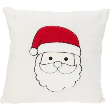 Home Styling Collection, poduszka dekoracyjna, świąteczny wzór, biała, 44-44 cm