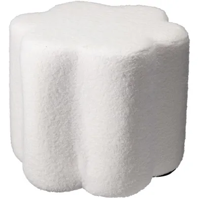 Home Styling Collection, pufa kwiatek, Yore, tapicerka baranek, 34-34-29 cm