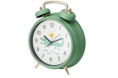 Home Styling Collection, Safi, budzik dla dzieci, zielony, 24 cm