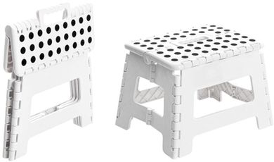 Home Styling Collection, stołek taboret antypoślizgowy, składany, biały