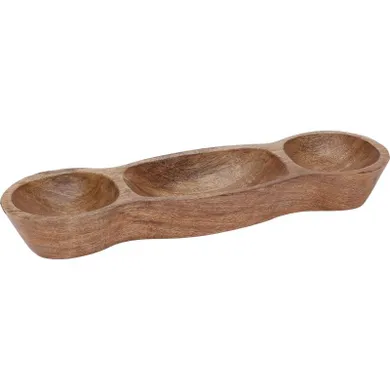 Home Styling Collection, taca na przekąski z drewna mango