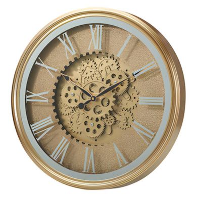 Home Styling Collection, Vertex, zegar ścienny, złoty, 50 cm