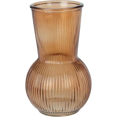 Home Styling, Collection, wazon szklany ryftowany, 20 cm