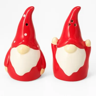 Home Styling Collection, Yulora, solniczka i pieprzniczka, cermiczne gnomy