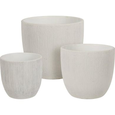 Home Styling Collection, zestaw doniczek ceramicznych na kwiaty, 3 rozmiary