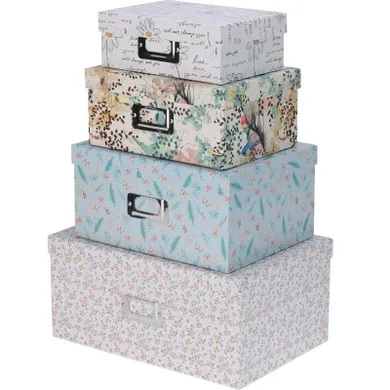 Home Styling Collection, zestaw kartonowych pudełek do przechowywania, 4 szt.