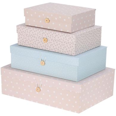 Home Styling Collection, zestaw kartonowych pudełek do przechowywania w różnych rozmiarach, 4 szt.