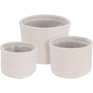 Home Styling Collection, zestaw okrągłych koszy do przechowywania, 3 szt.