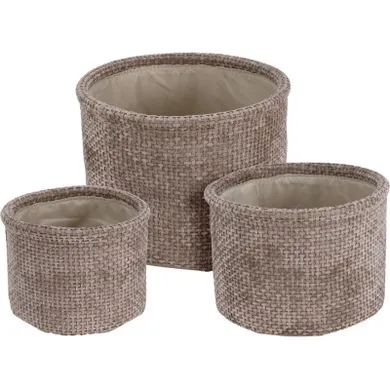 Home Styling Collection, zestaw okrągłych koszy do przechowywania, 3 szt.