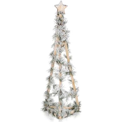 Home Styling Decoration, choinka świecąca, drewniana, stożek, 68 cm
