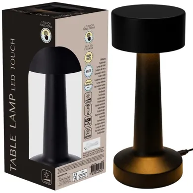 Home Styling Decoration, lampka stołowa, 21 LED, czarna, 21 cm