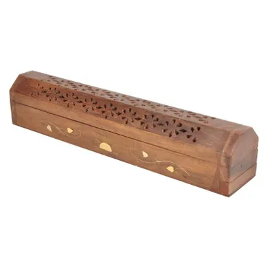 Homea, drewniana podstawka na kadzidełko w formie pudełka
