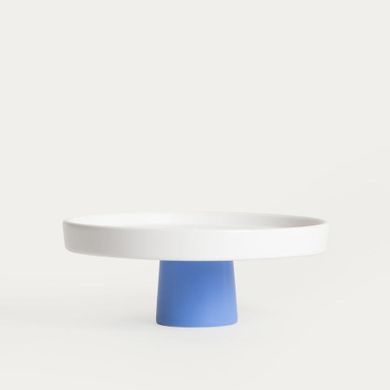 Homla, Affi, patera, biała z granatową nóżką, 24-9 cm