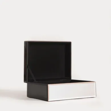 Homla, Amosa, szkatułka na biżuterię, w lustrzane trójkąty, 19-15-8 cm