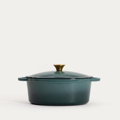 Homla, Andreas, garnek żeliwny, zielony owalny ombre, 4,5l