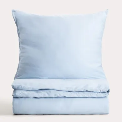 Homla, Avelia, pościel, satynowa z domieszką wiskozy niebieska, 140-200