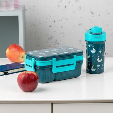 Homla, B2 Cairo, zestaw lunchbox, granatowy z kubkiem, 1,8l