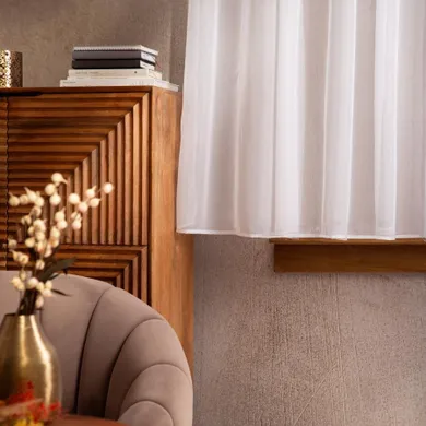 Homla, B2 Essentials Swiss Voal Rings, firanka, biała swiss woal na kółkach, 160-300 cm