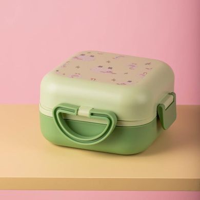 Homla, B2 Pecora, lunchbox, zielony w owieczki, 1150 ml