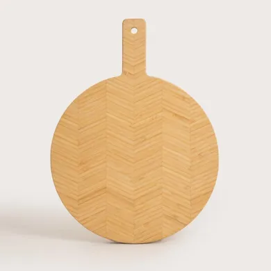 Homla, Bambou, deska do krojenia, okrągła, w jodełkę, 30-40 cm