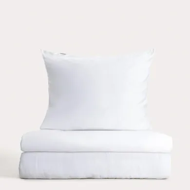 Homla, Bamsa, pościel, gładka z satyny bambusowej biała, 160-200 cm