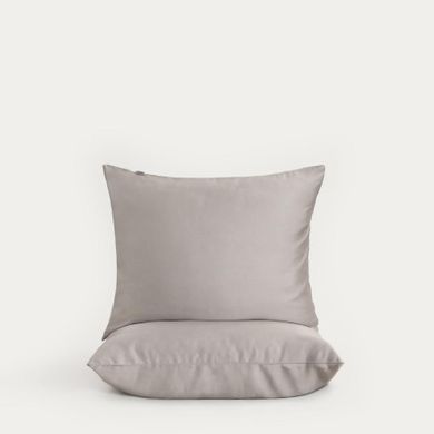 Homla, Bamsa, zestaw dwóch poszewek, z satyny bambusowej, szare, 50-60 cm