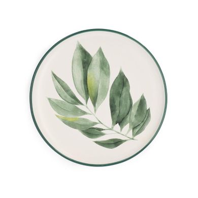 Homla, Blyde, talerz, z liściem kauczukowca, 20 cm