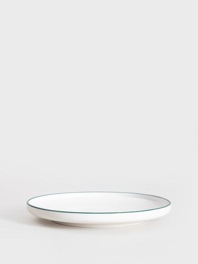 Homla, Blyde, talerz, z zielonym rantem, 20 cm