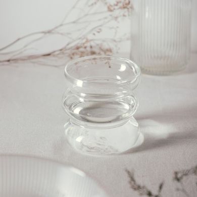 Homla, Bubbly, szklanka, transparentna, przekrzywiona, 0,45l, 739118