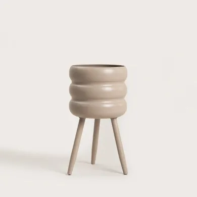 Homla, Buuble, kwietnik na nóżkach, beżowy, 16-28,5 cm