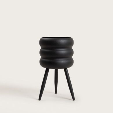 Homla, Buuble, kwietnik na nóżkach, czarny, 16-28,5 cm