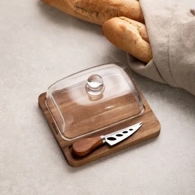 Homla, Carlos, maselniczka z nożykiem na desce, 3 elementy, 744549