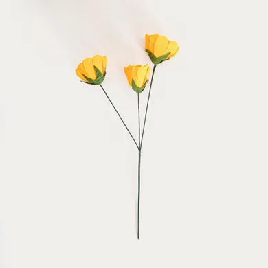 Homla, Carta, gałązka sztuczna, papierowa, pomarańczowa, 41 cm