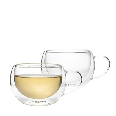 Homla, Cembra, szklanka z podwójną ścianką i uchem, 0,27 l, 2 szt.
