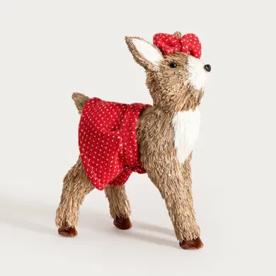 Homla, Cervo, dekoracja, jelonek z kokardą w sukience w kropki, 21-31 cm
