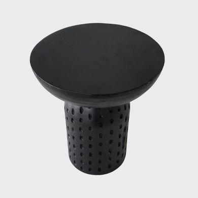 Homla, Charme, stolik kawowy, drewniany, czarny, 37-37-42 cm