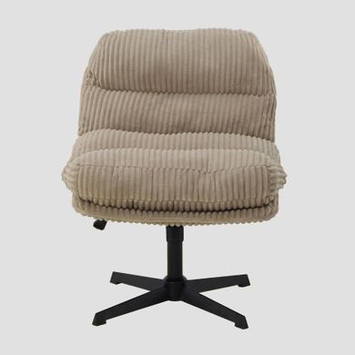 Homla, Cordivo, fotel, sztruksowy obrotowy, beżowy, 66-71-83 cm