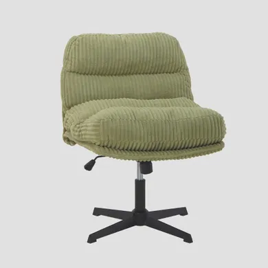 Homla, Cordivo, fotel, sztruksowy obrotowy, oliwkowy, 66-71-83 cm