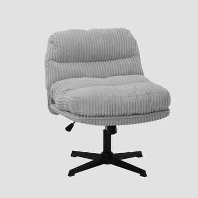Homla, Cordivo, fotel, sztruksowy obrotowy, szary, 66-71-83 cm
